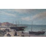Alexander Young (1865-1923) EAST NEUK FISHING VILLAGE Oil on canvas. Signed. Dated ’91. 39cm x 64cm
