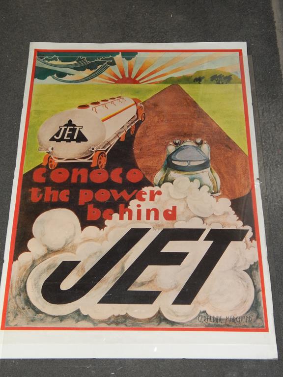 CONOCO POSTER ' THE POWER BEHIND JET'