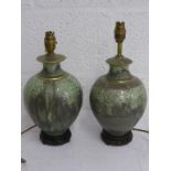 PR. BRIDGET DRAKEFORD TABLE LAMPS, APPROX. 26 cm