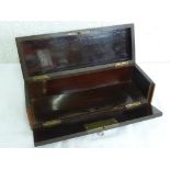 ROSEWOOD AND WALNUT GLOVE BOX