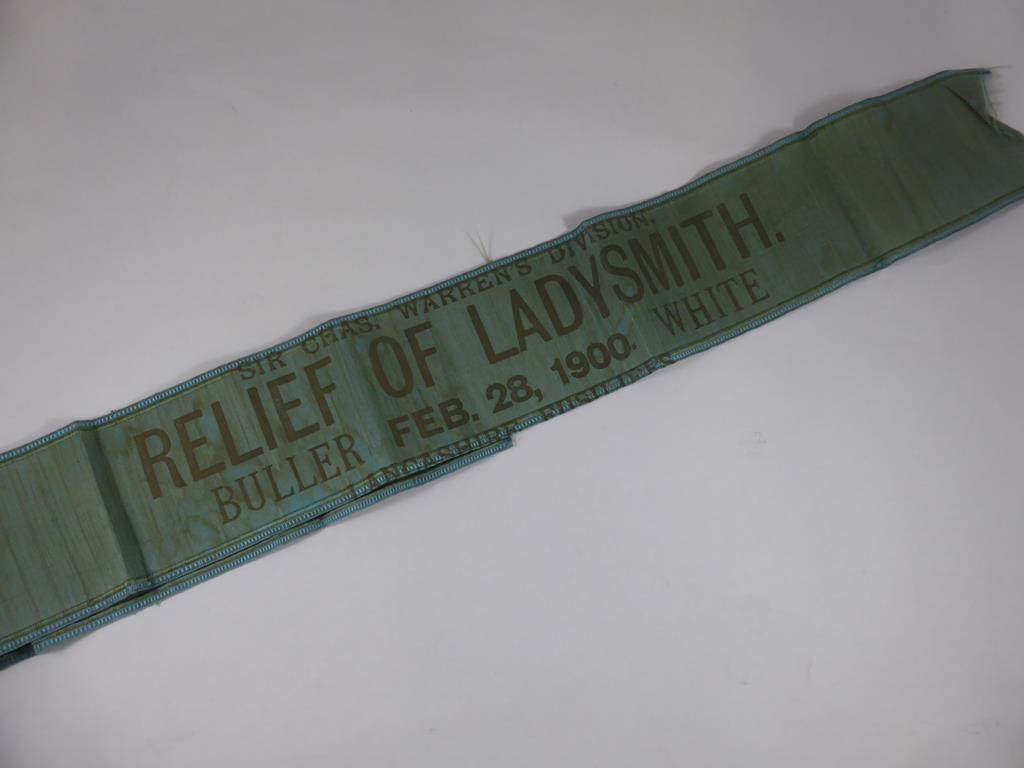 SILK BANNER 'SIR CHAS. WARREN'S DIVISION, RELIEF OF LADYSMITH, FEBRUARY 28 1900, BULLER WHITE'