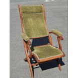 VICTORIAN UPHOLSTERED DECK CHAIR