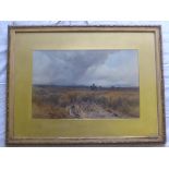 WATERCOLOUR J.JACKSON CURNOCK DEPICTING MEADOW SCENE APPROX. 44 X 29 cm