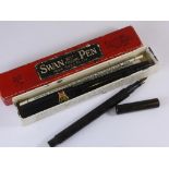 VINTAGE SWAN FOUNTAIN PEN IN ORIGINAL BOX AND ONE OTHER