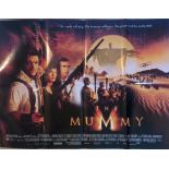 QUAD MOVIE POSTERS, 'THE MUMMY', 'HAUNTED', 'WOLF', 'THE FINAL CONFLICT (OMEN III)'