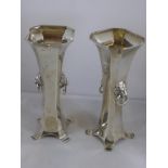 PR. GOLDSMITHS AND SILVERSMITHS STYLISH SILVER VASES