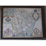 SPEEDE MAP, 'THE COUNTYE OF MONMOUTH' DATED 1610, 'SOLD BY THE BAFLETT IN FLEET STREET AND RICHARD