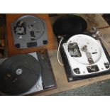 GARRARD 301 TURNTABLE WITH EMI PICK UP ARM, GARRARD 301 DECK, THORENS DECK AND 2 GARRARD