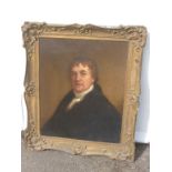 OIL ON BOARD PORTRAIT DEPICTING A GENTLEMAN IN PERIOD COSTUME APPROX. 82 X 70 cm