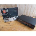 DENON CASSETTE DECK DR M22 AND A REVOX TYPE A77 TAPE TO TAPE