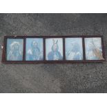 OAK FRAMED SET OF LITHOGRAPHIC PRINTS DEPICTING NORTH AMERICAN INDIAN CHIEFS