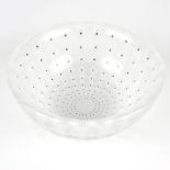 A Lalique frosted art glass "Nemours" bowl 20th century, signed "Lalique / France", the circular