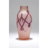 A Legras Art Deco acid-etched art glass vase Circa 1925, cameo signed "Legras", the baluster-form