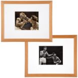 Two early 20th Century boxing photographs Two boxing action photos, each: unsigned, each: black