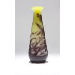 A Galle cameo cut-back art glass vase Circa turn of the 20th century, cameo signed "Galle", the