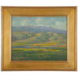 William Dorsey (1942-* Ojai, CA) Spring in California with snowcapped mountains, signed lower right: