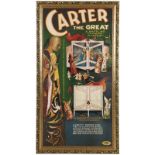 Carter the Great - A Baffling Chinese Mystery, magic tour poster featuring The Elongated Maiden,