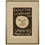 Pablo Picasso (1881-1973 Spanish) ''Exposition Ceramique, Vallauris, Paques'', 1958, signed in red