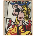 Richard H. Pettibone (1938-* American) ''Woman with Flowered Hat, 1963 [After Roy Lichtenstein]'',