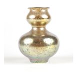 A Loetz iridescent ''oil spot'' art glass vase Late 19th / early 20th century, unmarked, a double-