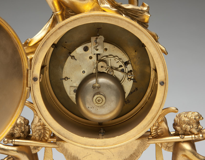 A Louis XVI mantle clock, Gille l'Aine, Paris  Third quarter 18th century, signed to face ''Gille - Image 4 of 5