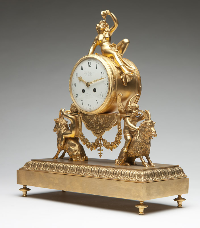 A Louis XVI mantle clock, Gille l'Aine, Paris  Third quarter 18th century, signed to face ''Gille - Image 3 of 5