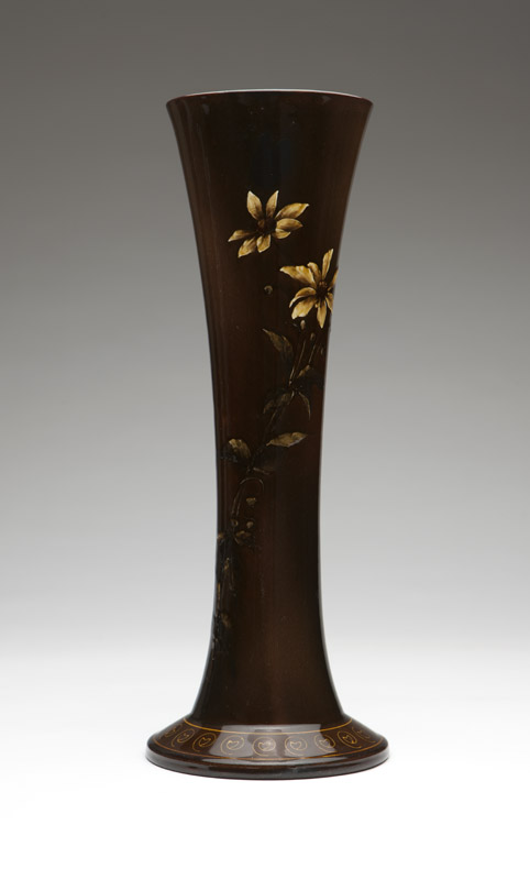 A Rookwood trumpet vase, A.R. Valentien Circa 1886, Cincinnati, OH, impressed ''RP'' monogram and