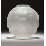 A Rene Lalique ''Formose'' art glass vase Circa 1930s, etched signature ''R. Lalique France''