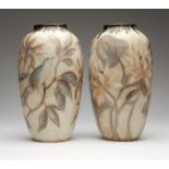 A near pair of Rookwood vases, Jens Jensen Circa 1948, Cincinnati, OH, impressed ''RP'' monogram