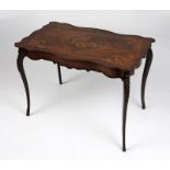 A French gilt bronze-mounted occasional table Early 20th century, of walnut with fruitwood marquetry