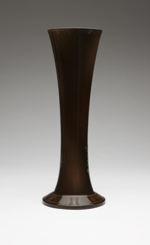 A Rookwood trumpet vase, A.R. Valentien Circa 1886, Cincinnati, OH, impressed ''RP'' monogram and - Image 2 of 5