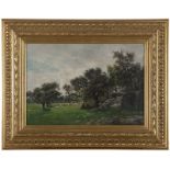 19th Century Italian School Sheep in a landscape, signed, dated and inscribed lower left: J. de