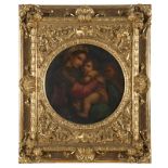 Late 19th Century Italian School After Raphael's ''Madonna Della Seggiola'', oil on canvas in an