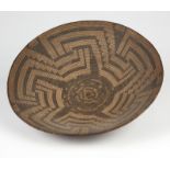 1107  A large Pima gathering basket Early 20th century, a large coiled tray-form basket with braided