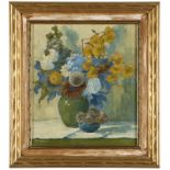 1142  George Spangenberg (1907-1964 San Diego, CA) "Autumn Flowers", signed lower left: G.
