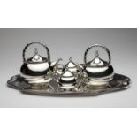 1006  A five-piece Mexican sterling silver tea service Pre-1948, Mexico city, each marked "