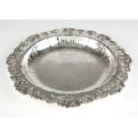 1166  A large English silver plate presentation bowl Mid-20th century, Birmingham, with maker's mark