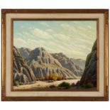 1132  Paul Grimm (1891-1974 Palm Springs, CA) "Box Canyon (near Salton Sea)", signed lower right: