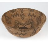 1072  A large Apache basketry bowl Early 20th century, the three-rod foundation sewn with willow and