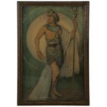 1065  Max Weiczorek (1863-1955 Pasadena, CA) "Young Moses", standing male in an Egyptian costume,