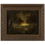 1031  William Keith (1838-1911 Berkeley, CA) Tonalist landscape, signed and inscribed lower right:
