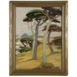 1221  Mary DeNeale Morgan (1868-1948 Carmel, CA) Coastal Cypress landscape, signed lower left: M.