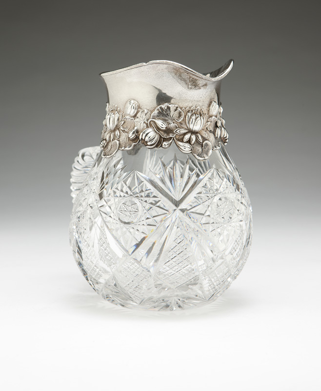 1205 A Gorham silver-mounted cut crystal pitcher Mid-20th century, with maker's mark, further marked - Image 2 of 3