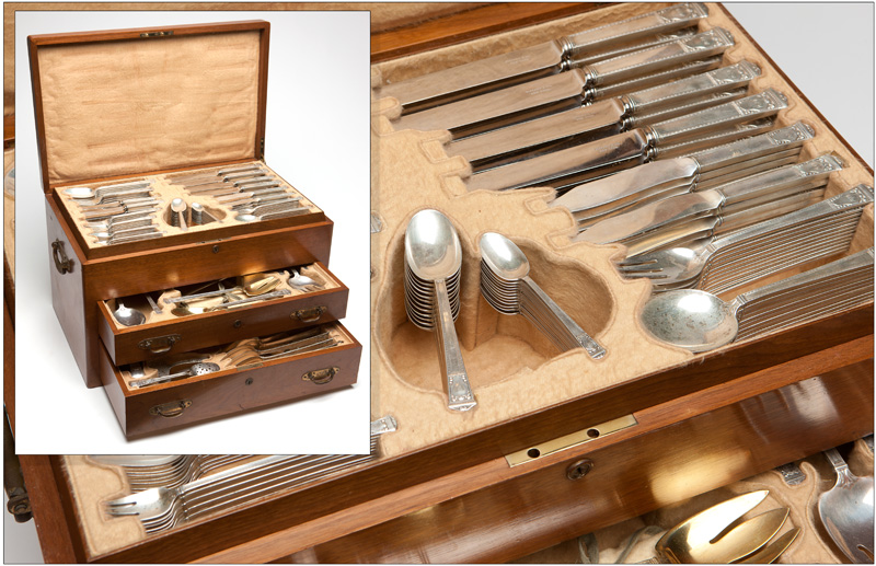 1070 A Tiffany & Co. sterling silver flatware service Circa 1919 (directorship of John C. Moore II),