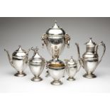 1154 A Gorham coin silver coffee/tea service Circa 1855, each with maker's marks and further