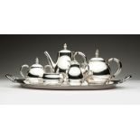 1109 A sterling ''Royal Danish'' coffee/tea service Mid-20th century, a five-piece service in
