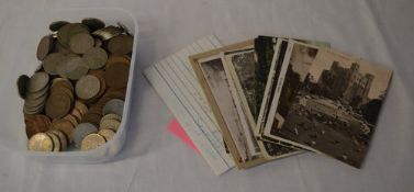 Old postcards & coins