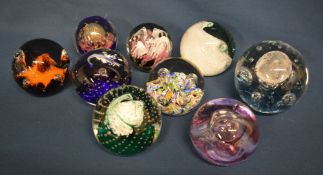 9 various paperweights inc Caithness