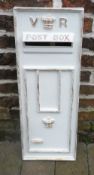 White fibreglass letter box face plate