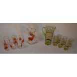 2 sets of 6 drinking glasses & matching